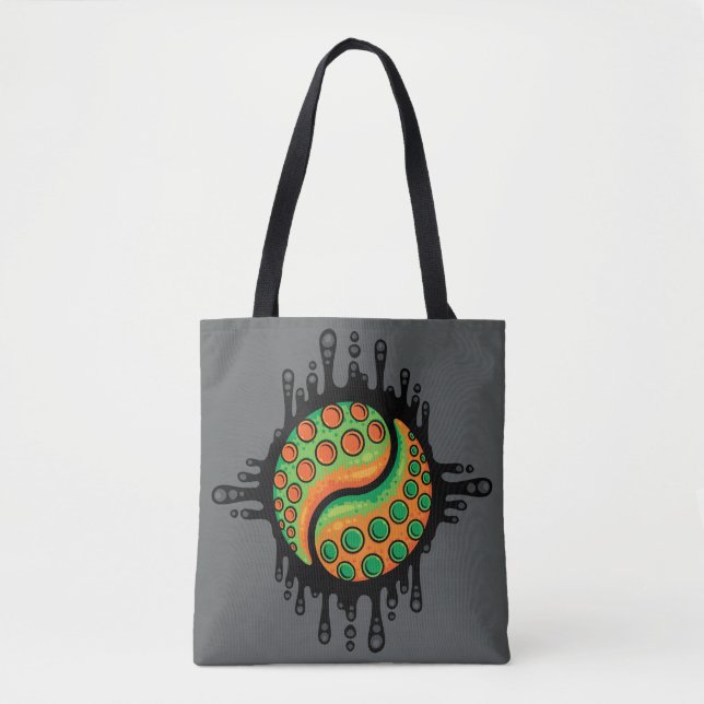 Inky Octopus Tentacle Yin Yang Symbol Tygkasse (Framsida)