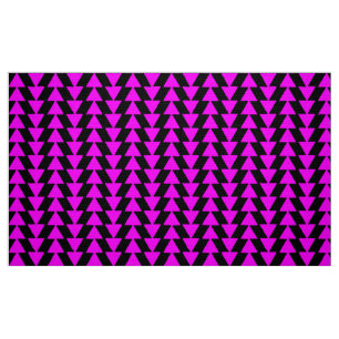 Inky Triangles - Magenta på Black Tyg
