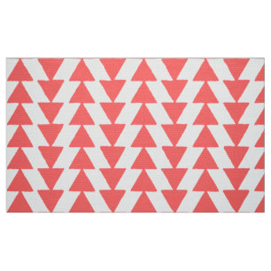 Inky Triangles - Tropical Rosa on White Tyg