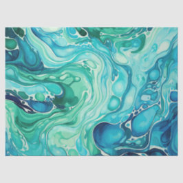 Inky Wave 1 Turcos Blue Tissue Paper