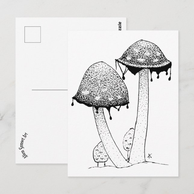 Inkycap Vykort (Fram/baksida)