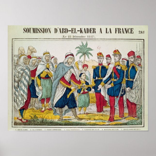 Inlaga från Abd el-Kader till Henri d'Orleans Poster (Framsidan)