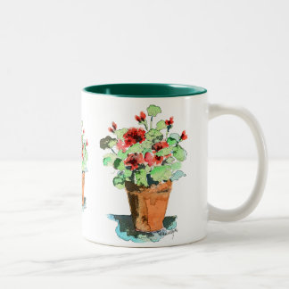 Inlagd pelargonmugg Två-Tonad mugg