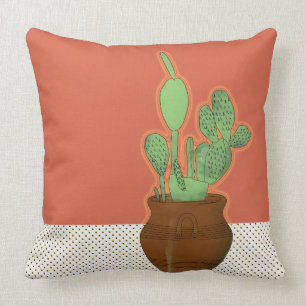 Inlagd Prickly Pear Kudde