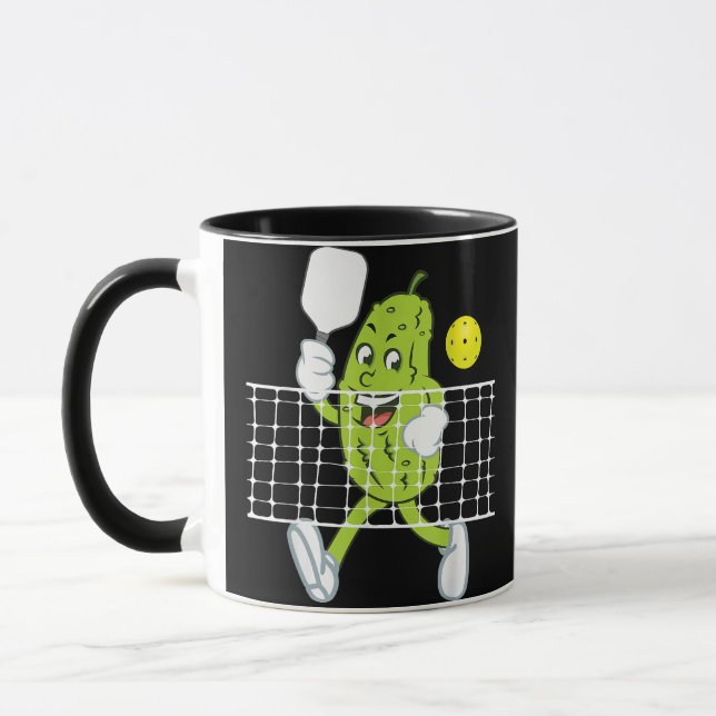 Inlagd Senap Spelar Pickleball - Rollig Pickleball Mugg (Vänster)