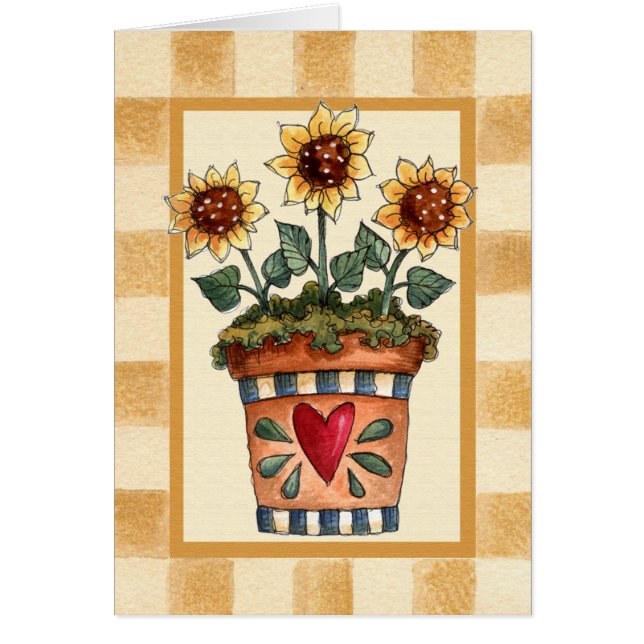 Inlagda blommor hälsningskort (Framsidan)