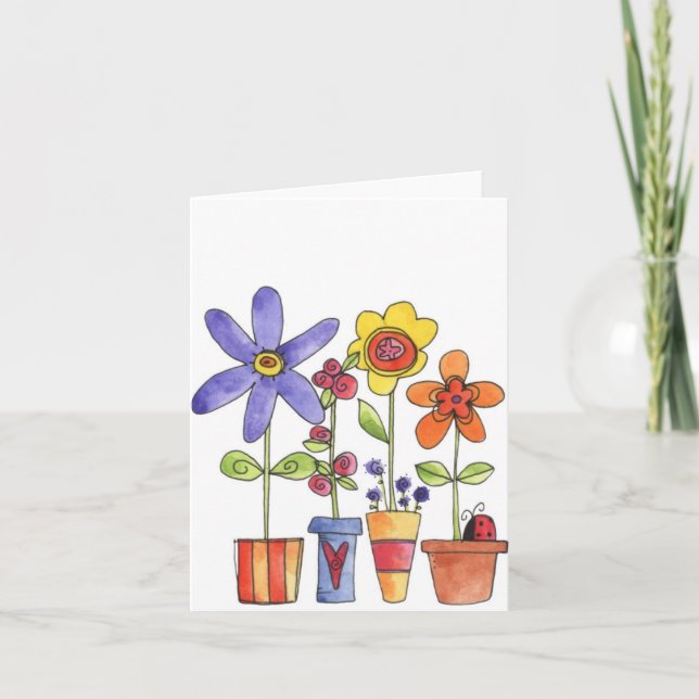 Inlagda blommor - notera kortet kort (Framsida)