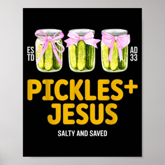 Inlagda Jesus Salta Och Räddade Roliga Jesus Pickl Poster