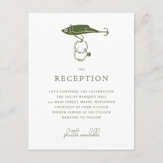 Inläggning av utomhusfiskebeståndet Krok Bröllop R Tilläggskort (Framsida)