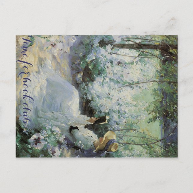 Inläggskort för Bok Klubb Inbjudan Vykort (Framsida)