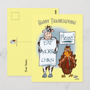 Inläggskort för Gult på Thanksgivingen Vykort