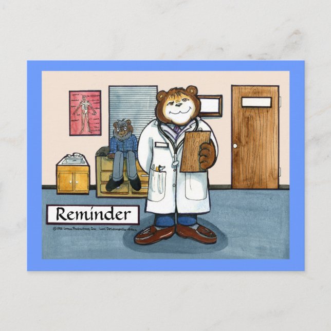 Inläggskort för Möte påminnelse för doktor Vykort (Framsida)