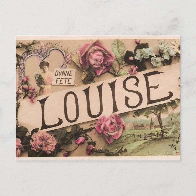 Inläggskort för vintagens Fransk Vykort (Framsida)