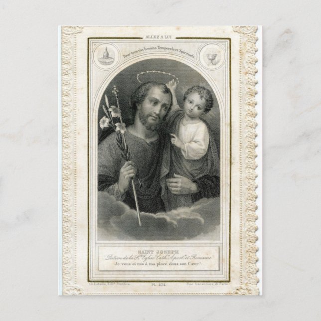 Inläggskort för vintagens Fransk Vykort (Framsida)