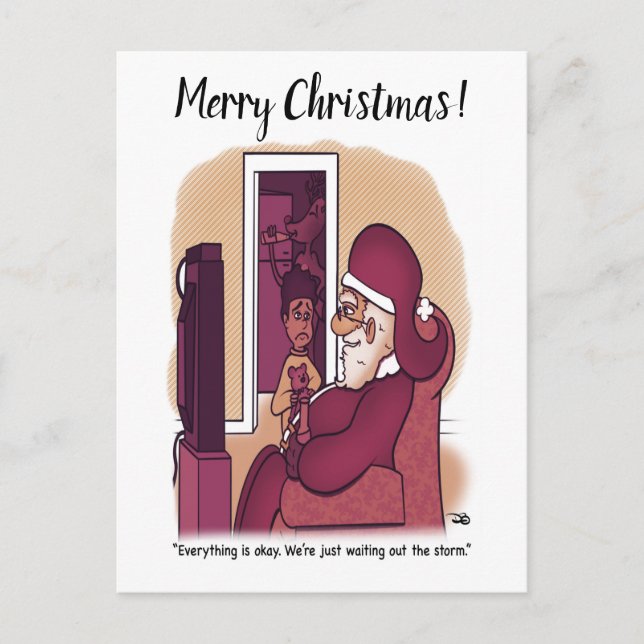 Inläggskort för Winter Storm Helgdag Vykort (Framsida)