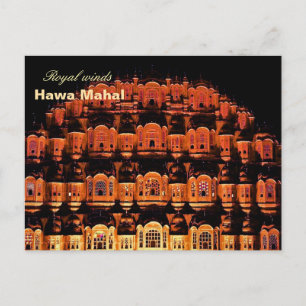 Inläggskort från indiska Hawa mahal Jaipur Vykort