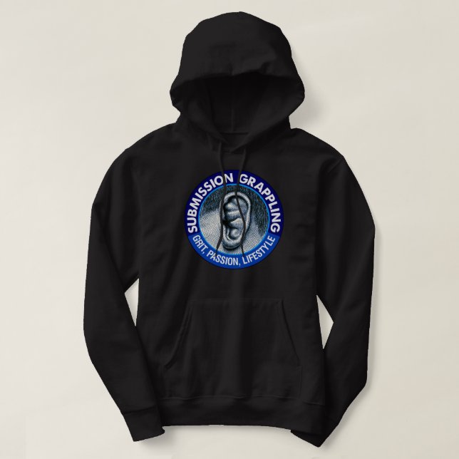 Inlämnande av grappler cauliblommear jiu jitsu. hoodie (Design framsida)