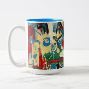 inlämnande. Graffiti Two-Tone-kaffe mugg