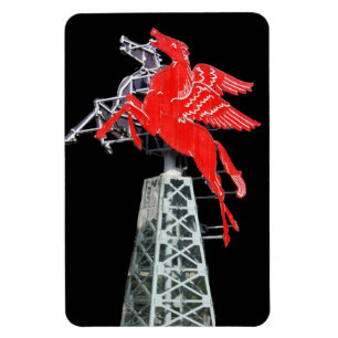 Inlandsstads-Dallas Pegasus Neon-skylt Magnet