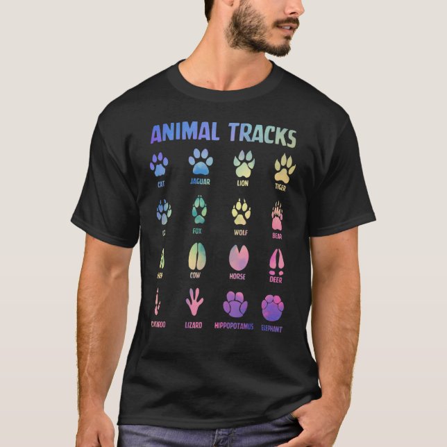 Inlärning av identifiering av djurspår för insamli t shirt (Framsida)