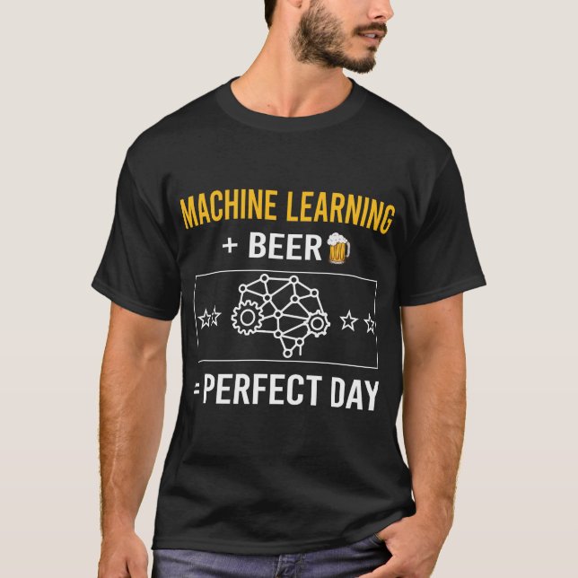 Inlärning i Beer Day Maskin T Shirt (Framsida)