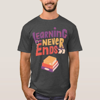 inlärning tar aldrig slut pojke t shirt