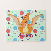 Inlärningsaktivitet i Kids Namn Dinosaur Puzzle