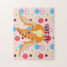 Inlärningsaktivitet i Kids Namn Dinosaur Puzzle