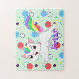 Inlärningsaktivitet i Kids Namn Lycklig Kittycorn  Pussel