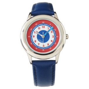 Inlärningstips för anpassningsbar Red & Blue Boys Armbandsur