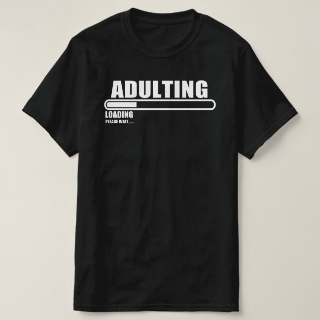 inläsning av ändringar vänligen vänta t shirt (Design framsida)