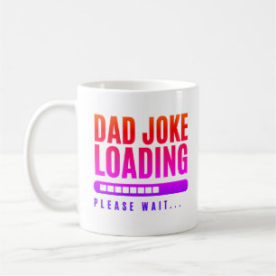 Inläsning av färgat Pappa-skämt Vänta Kaffemugg