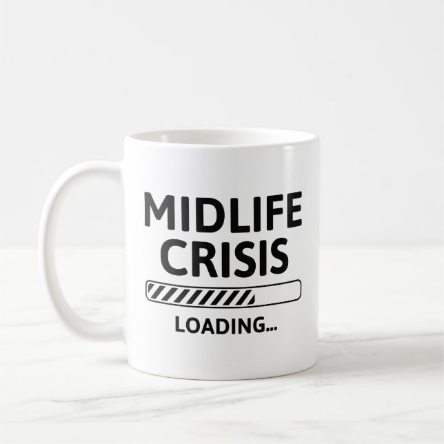 Inläsning av Midlife-kris Kaffemugg (Vänster)