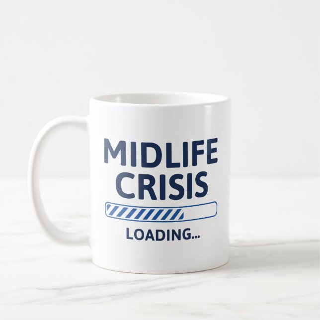 Inläsning av Midlife-kris Kaffemugg (Vänster)