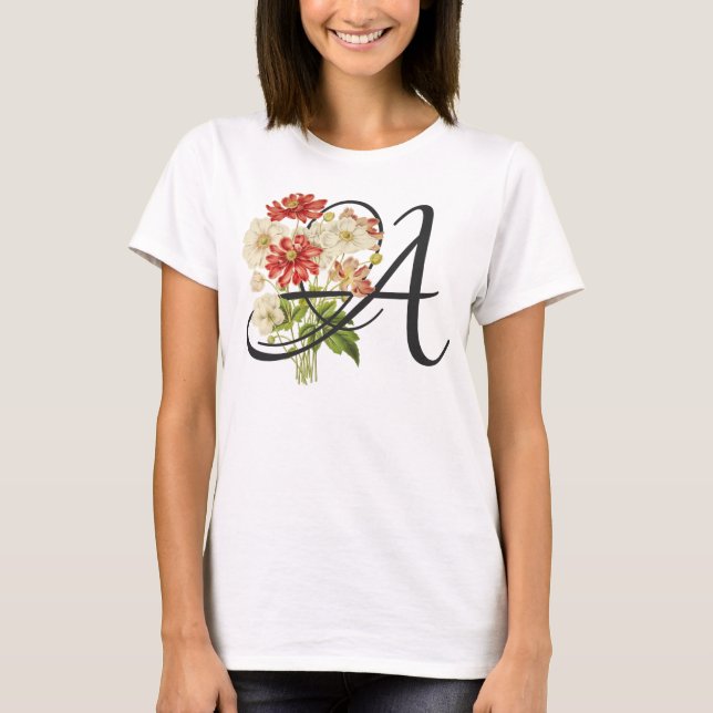 Inledande A, Vintage Anemones T-Shirt (Framsida)
