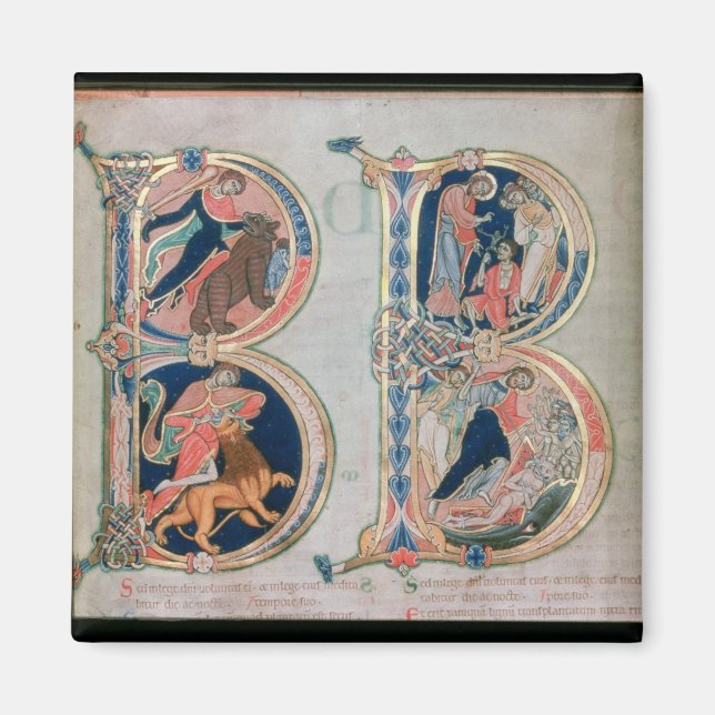 Inledande brev 'B' Beatus vir - Välsignat är Magnet (Framsidan)