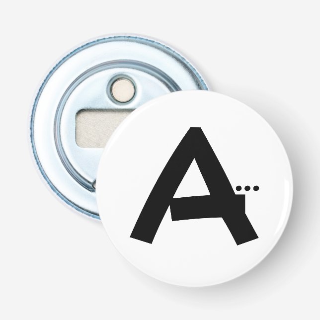 Inledande Brev monogram Button Bottenöppnare Flasköppnare (Framsidan)