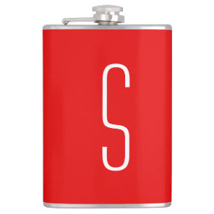Inledande Brev Monogram Modern Red White Fickplunta