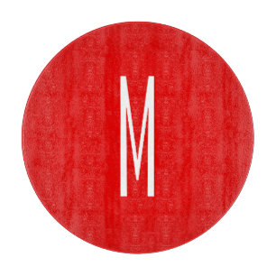 Inledande Brev Monogram Modern Stil Red White