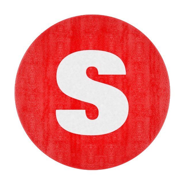 Inledande Brev Monogram Modern Stil Red White (Framsidan)