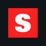 Inledande Brev Monogram Modern Stil Red White Canvastryck<br><div class="desc">Vill du äga en produkt med initialer i ditt namn? Det är mycket enkelt,  estetiskt och attraktivt.</div>