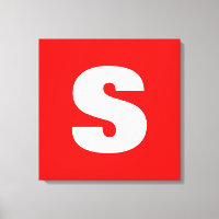 Inledande Brev Monogram Modern Stil Red White