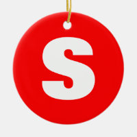 Inledande Brev Monogram Modern Stil Red White