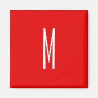 Inledande Brev Monogram Modern Stil Red White