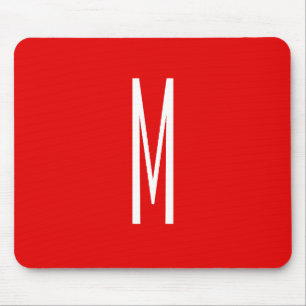 Inledande Brev Monogram Modern Stil Red White Musmatta