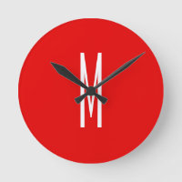 Inledande Brev Monogram Modern Stil Red White