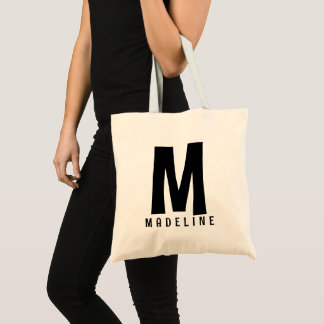 Inledande Brev Monogram Personlig Tote Bag Tygkasse