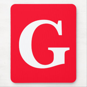 Inledande Brev Monogram Red White Plain Simple Musmatta