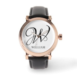 Inledande Elegant av Personlig Vit monogram Armbandsur