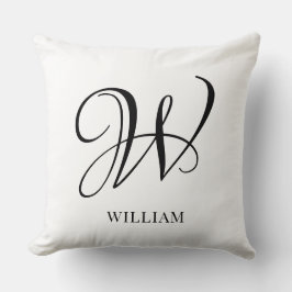 Inledande Elegant av Personlig Vit monogram Kudde